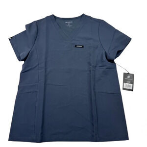 JAANUU Women's V-Neck Classic Scrub Top Magna